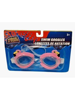 Splash N Swim Pink Flamingo Goggles Childs Pool Party Beach
